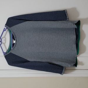 CHRISTOPHER & BANKS 3/4 Sleeve Baseball Style Top Size Large